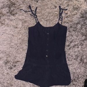 Jean Shorts Romper